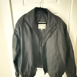 John Ashford Men's leather Black Bomber Jacket